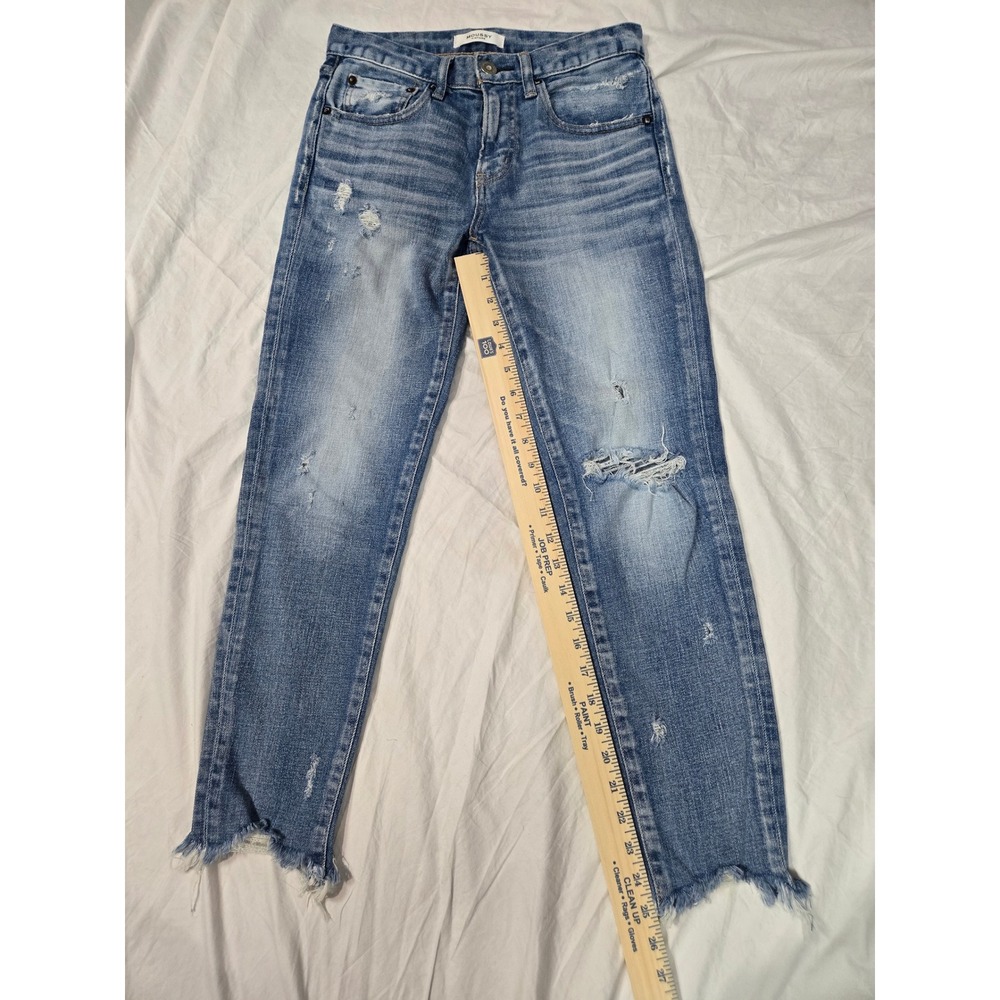 Moussy Vintage Jeans Size 25 Howa Tapered Distressed Japan (MSRP $380)